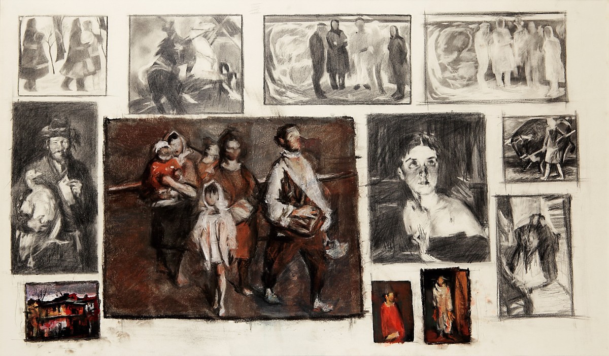 "Копия" by Оксана Цип, 2011, 500x800mm, пастель / бумага