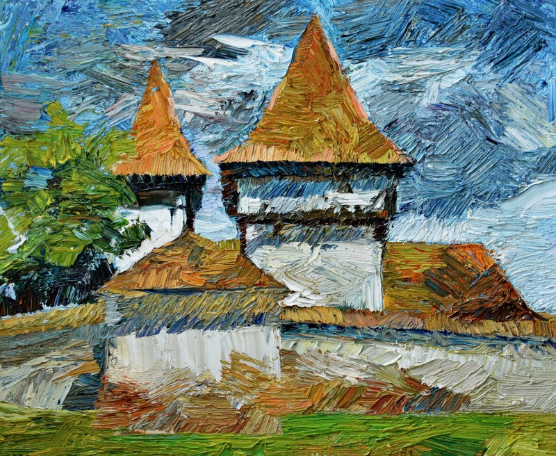 "Живопись. Пленэр. Пленэр в Румынии" by Думитрица Знаида, масло / холст