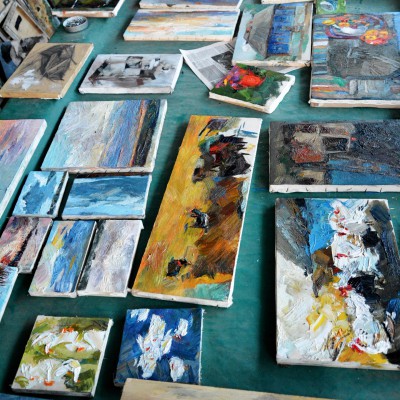 Studenții la pleinair de toamnă. Septembrie 2016