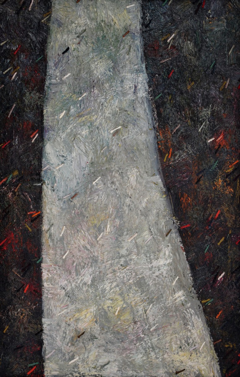 "Sfârtecare" by Anatol Ghimpu, 1996, 1150x750mm, ulei pe pânză