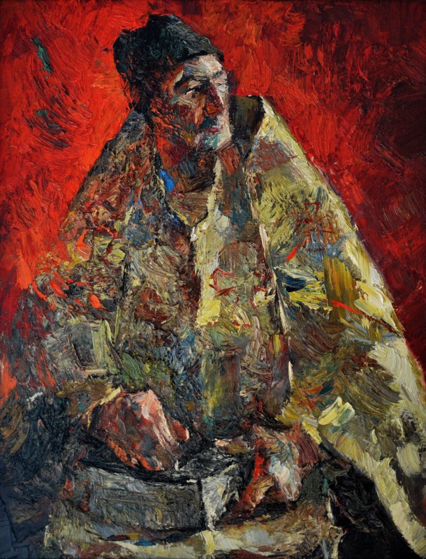 "Painting. Figure. Long term" by Nina Apostol, 800x520mm, oil on canvas