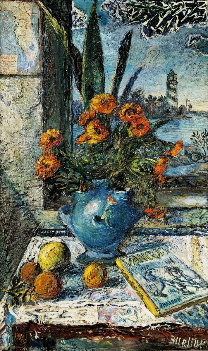 "Pictură. Natură statică" by David Davidovich Burliuk