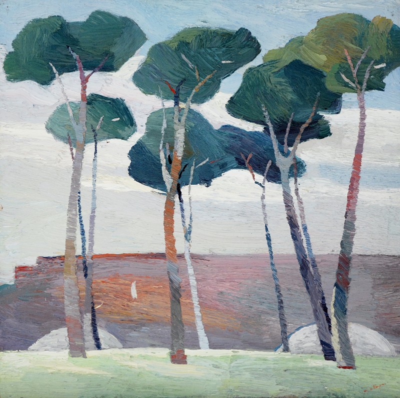 "Certaldo" by Anatol Ghimpu, 1999, 515x535mm, oil on canvas