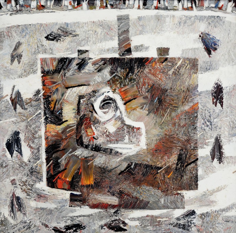 "Etude" by Anatol Ghimpu, 2003, 950x950mm, oil on canvas