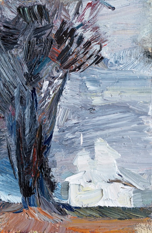 "Painting. Landscape. Pleinair. Pleinair romania" by Sanda Ceban, oil on canvas