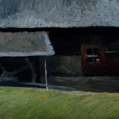 "Etude. Sibiu" by Anatol Ghimpu, 2012, 200x400mm, oil on canvas