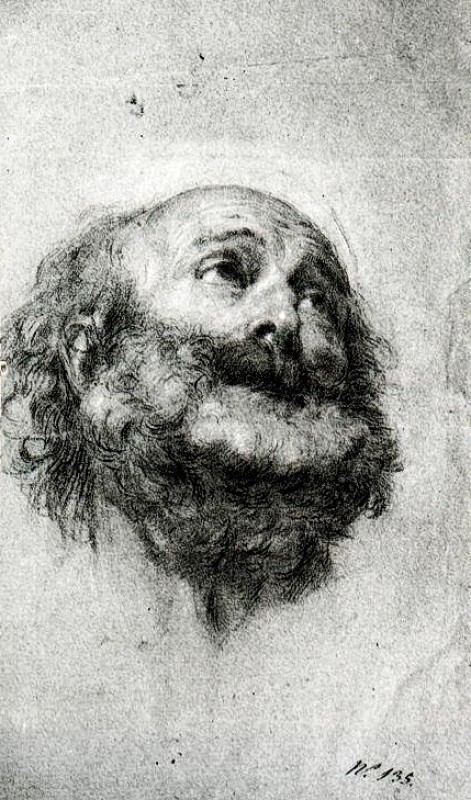 "Drawing. Portrait. Gypsum, head, hands, feet" by Francisco Bayeu y Subías