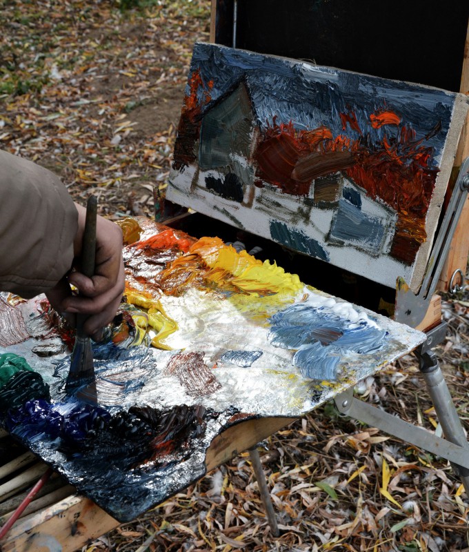 Pleinair in Sibiu, Romania. October 2018