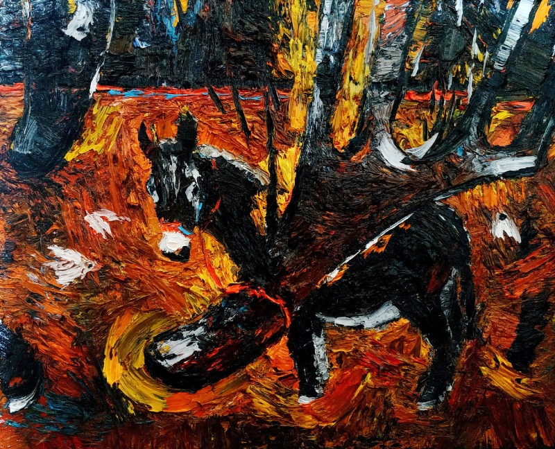 "Compoziție" by Ștefan Mocanu, 2020, 400x500mm, ulei pe pânză