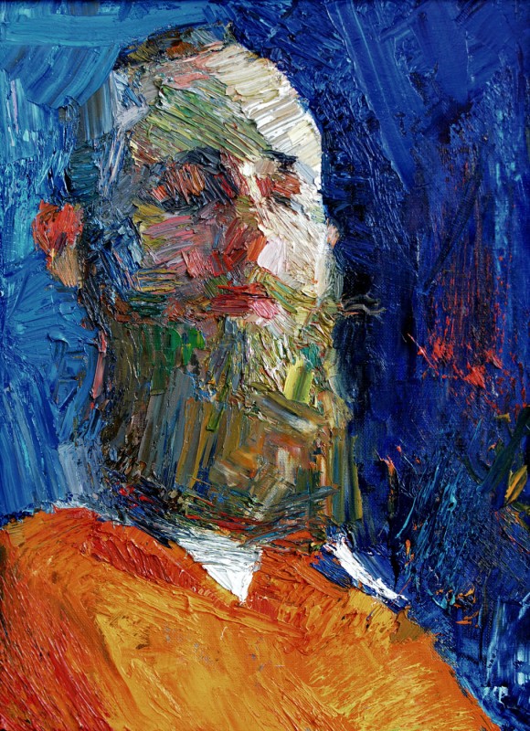 "Studiu. Portret" by Александру Унтилов, 2015, 400x300mm, масло / холст