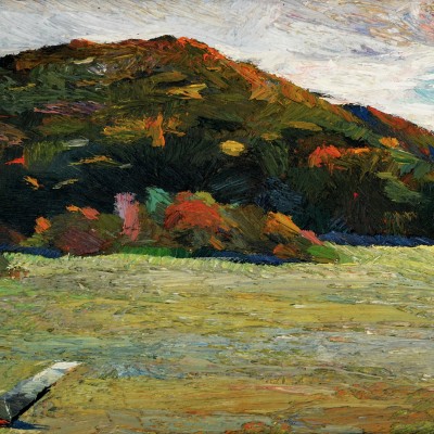 "Landscape. Transilvania" by Anatol Ghimpu, 2005, 300x600mm, oil on canvas