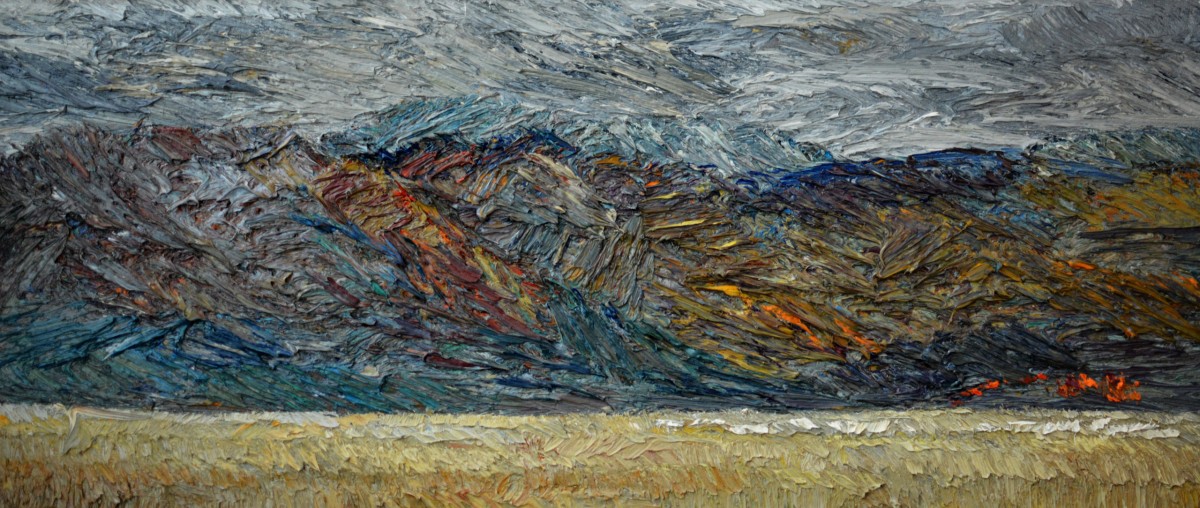 "Motiv" by Vlada Cibuc, 2016, 600x300mm, ulei pe pânză