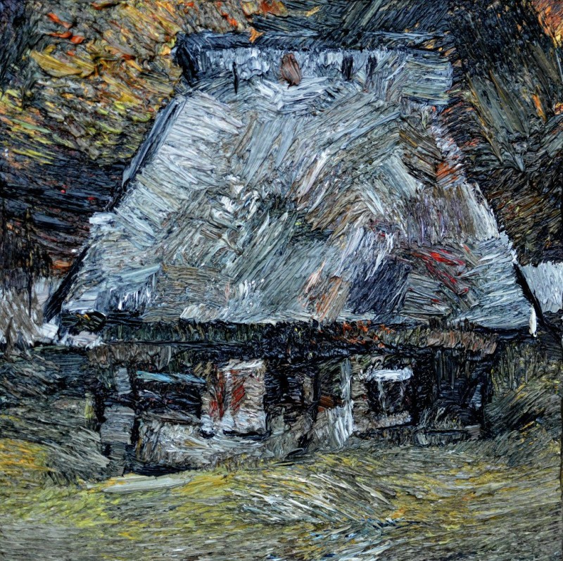 "Small house" by Ion Golubei, 2015, oil on canvas