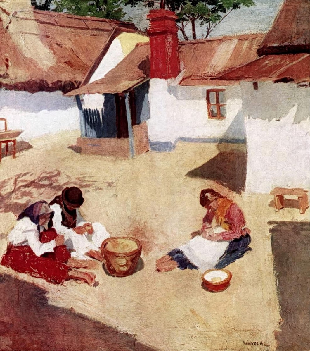 "Pictură. Rural" by Adolf Fényes