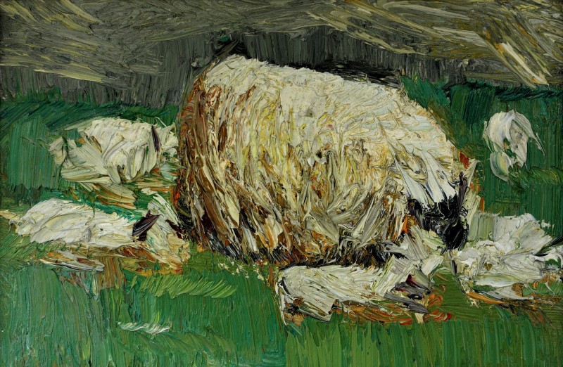 "Oițe. Transilvania" by Carolina Leagul, 2012, 200x300mm, ulei pe pânză