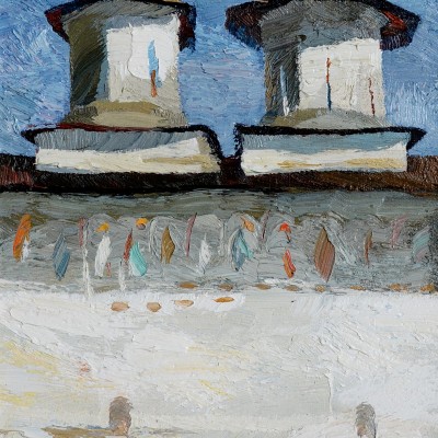 "Motiv. Măldărăști" by Anatol Ghimpu, 2012, 400x300mm, ulei pe pânză