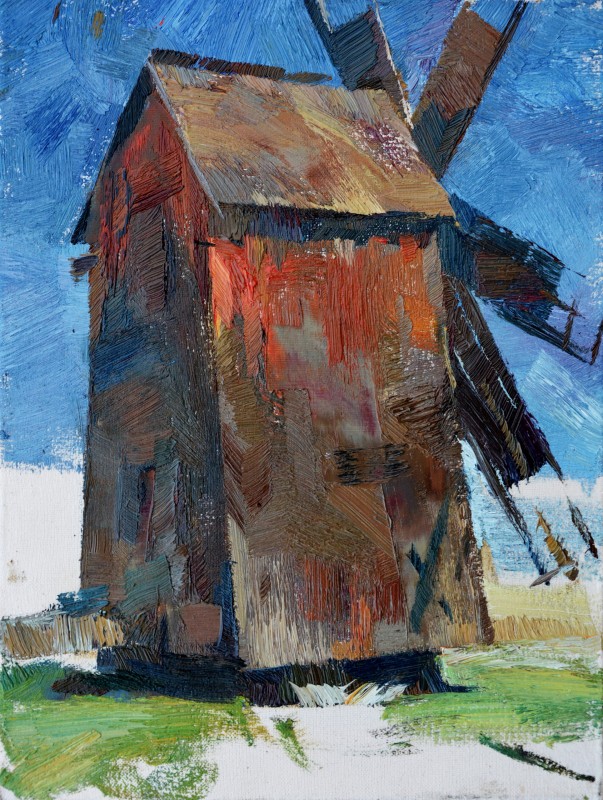 "Motiv. Moară. Sibiu ASTRA" by Cезар Cёбану, 2017, 400x300mm, масло / холст