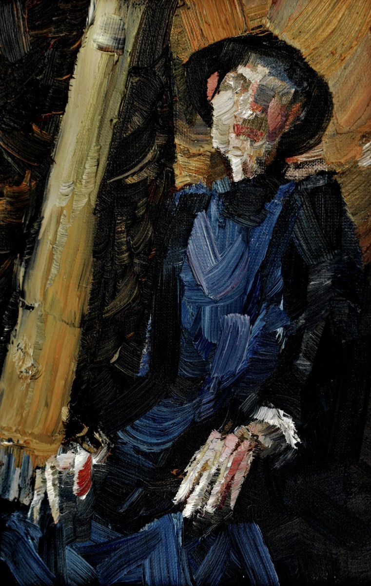 "Studiu. Semifigură" by Vladlena Popa, 2013, 300x200mm, oil on canvas