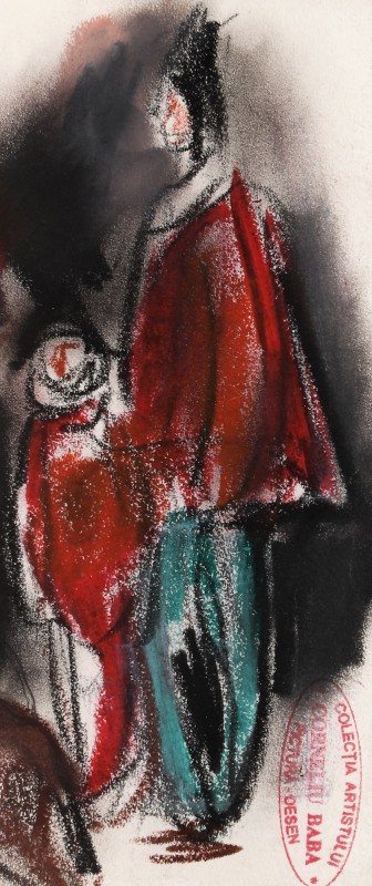 "Desen. Figură / semifigură" by Corneliu Baba