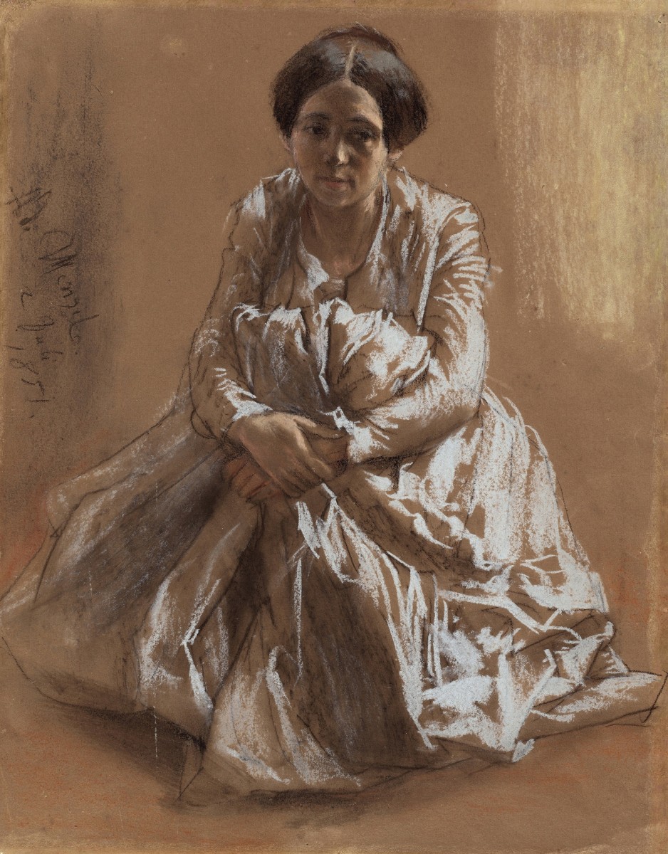 "Desen. Figură / semifigură" by Adolph von Menzel