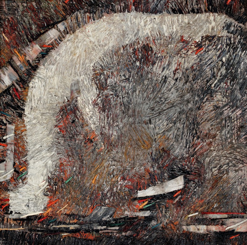 "Etude" by Anatol Ghimpu, 2001, 680x680mm, oil on canvas