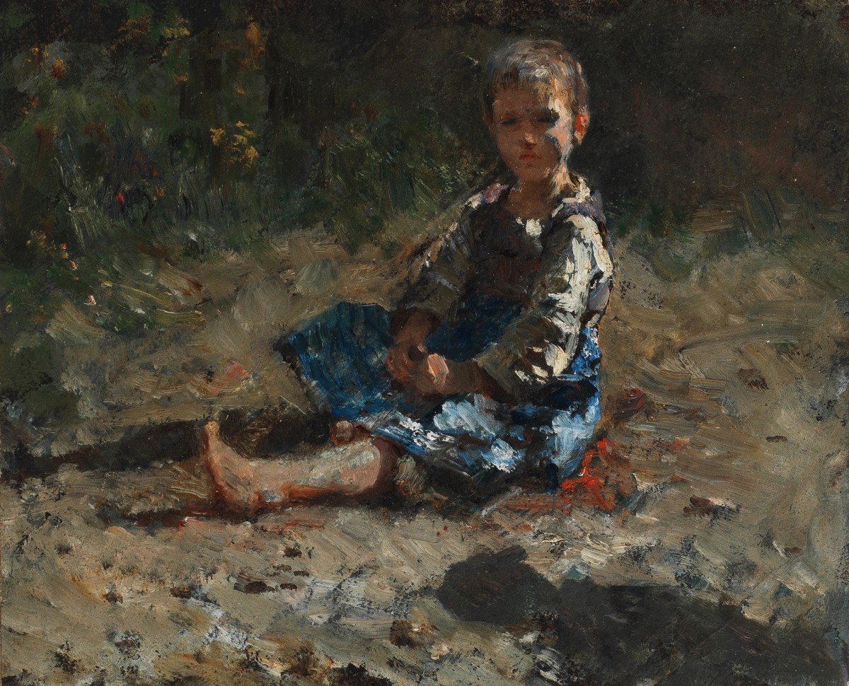 "Pictură. Figură / semifigură" by Francesco Paolo Michetti