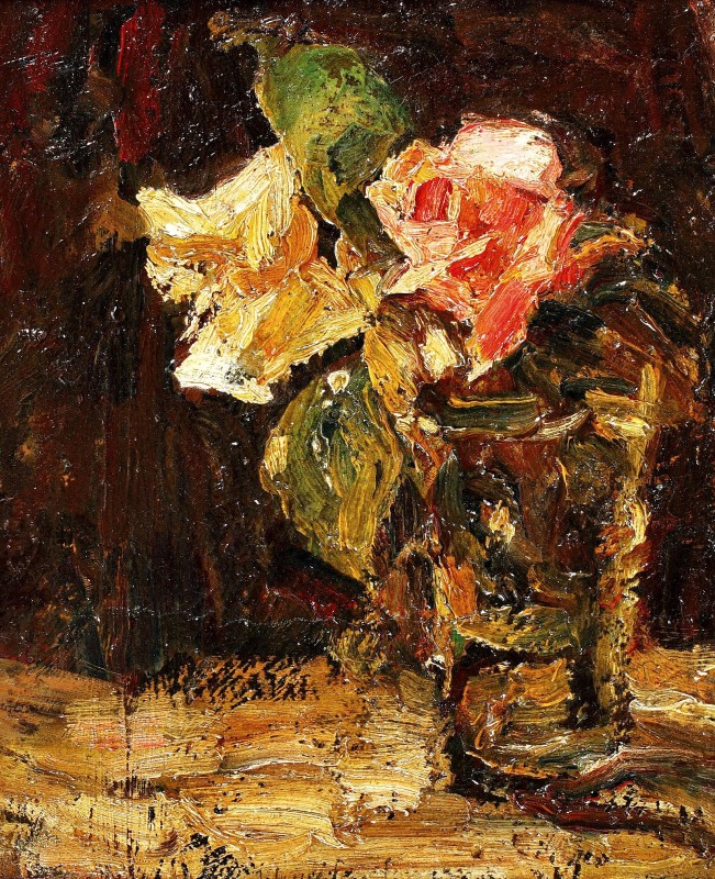 "Painting. Flowers" by Rudolf Schweitzer-Cumpăna
