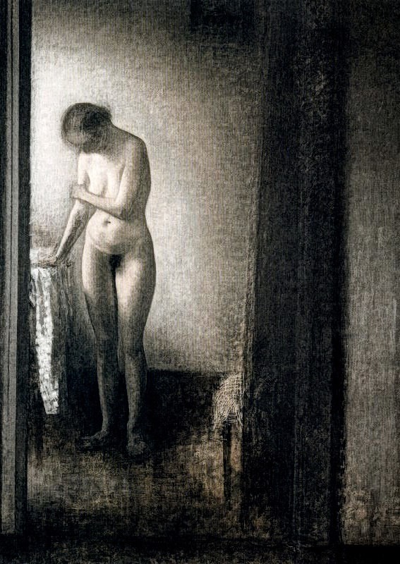 "Drawing. Nude" by Vilhelm Hammershøi