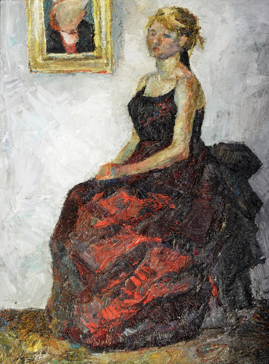 "Figură" by Lia Aminov, 2004, 610x450mm, oil on canvas