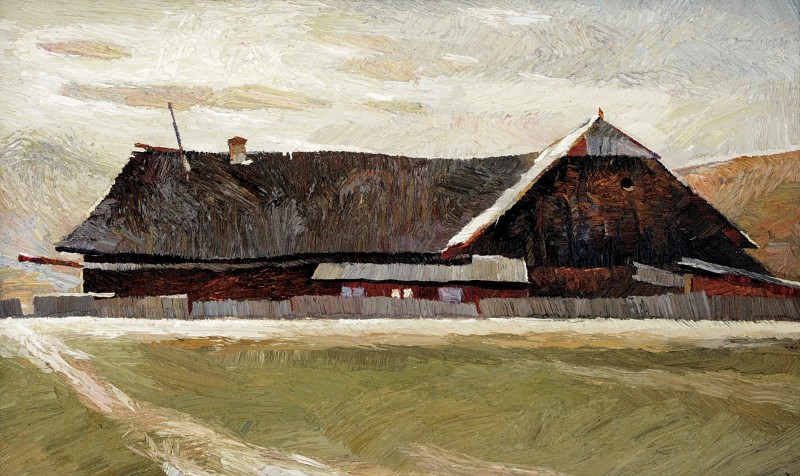 "Motiv. Moldovița" by Anatol Ghimpu, 2005, 420x680mm, ulei pe pânză