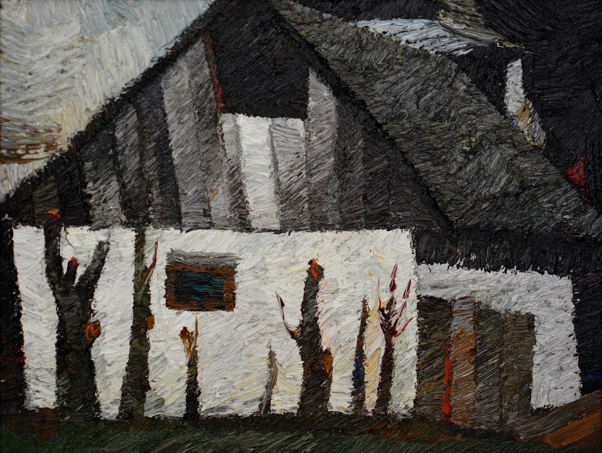 "Motiv. Maramureș" by Iulia Stratan, 2011, 230x300mm, oil on canvas