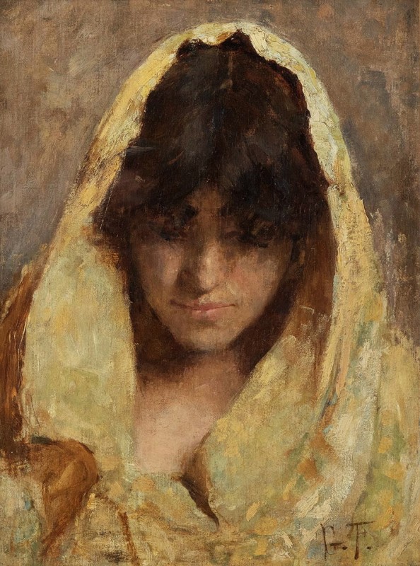 "Painting. Portrait" by Giacomo Favretto