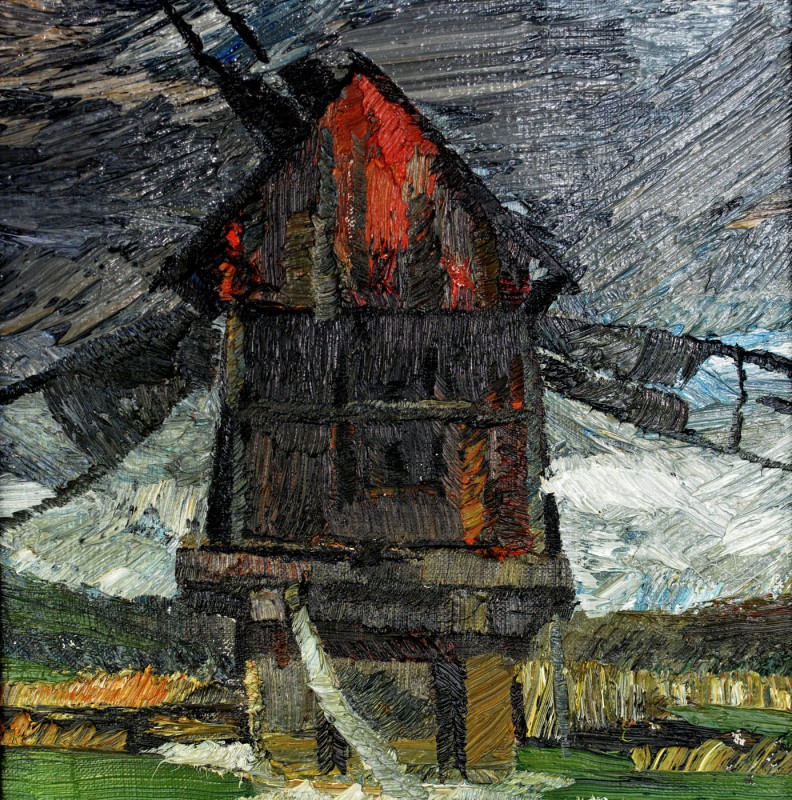 "Moară. Sibiu ASTRA" by Родиcа Дубасари, 2012, 300x300mm, масло / холст
