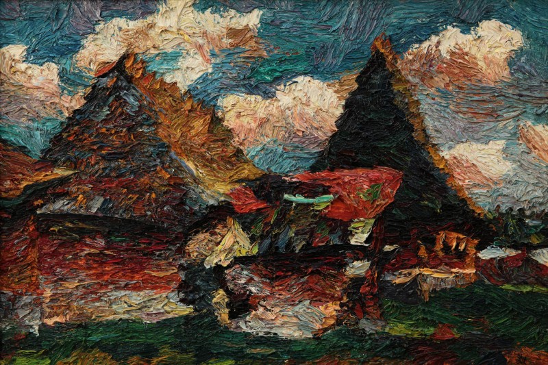 "Sârbi. Etude" by Nicoleta Stati, 2000, 420x520mm, oil on canvas