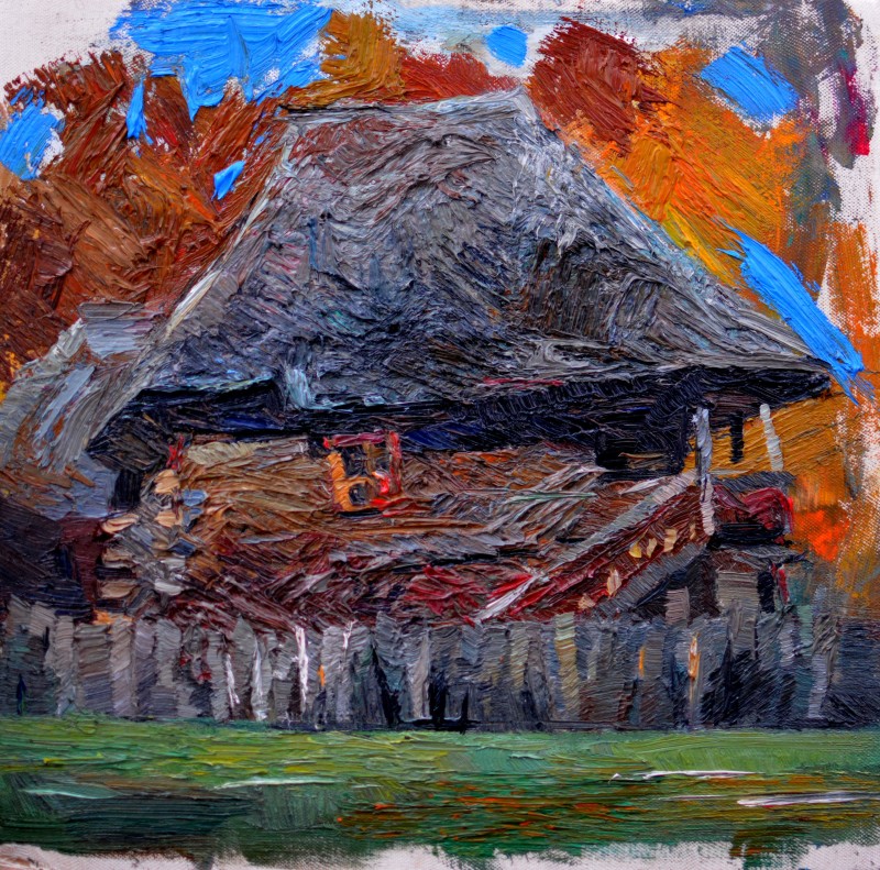 "Живопись. Пленэр. Продолжительный" by Нина Апостол, 420x420mm, масло / холст