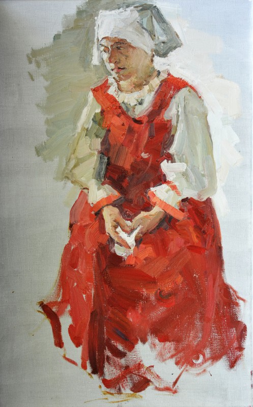 "Figură olandeză" by Cătălin Graur, 2016, 840x520mm, oil on canvas