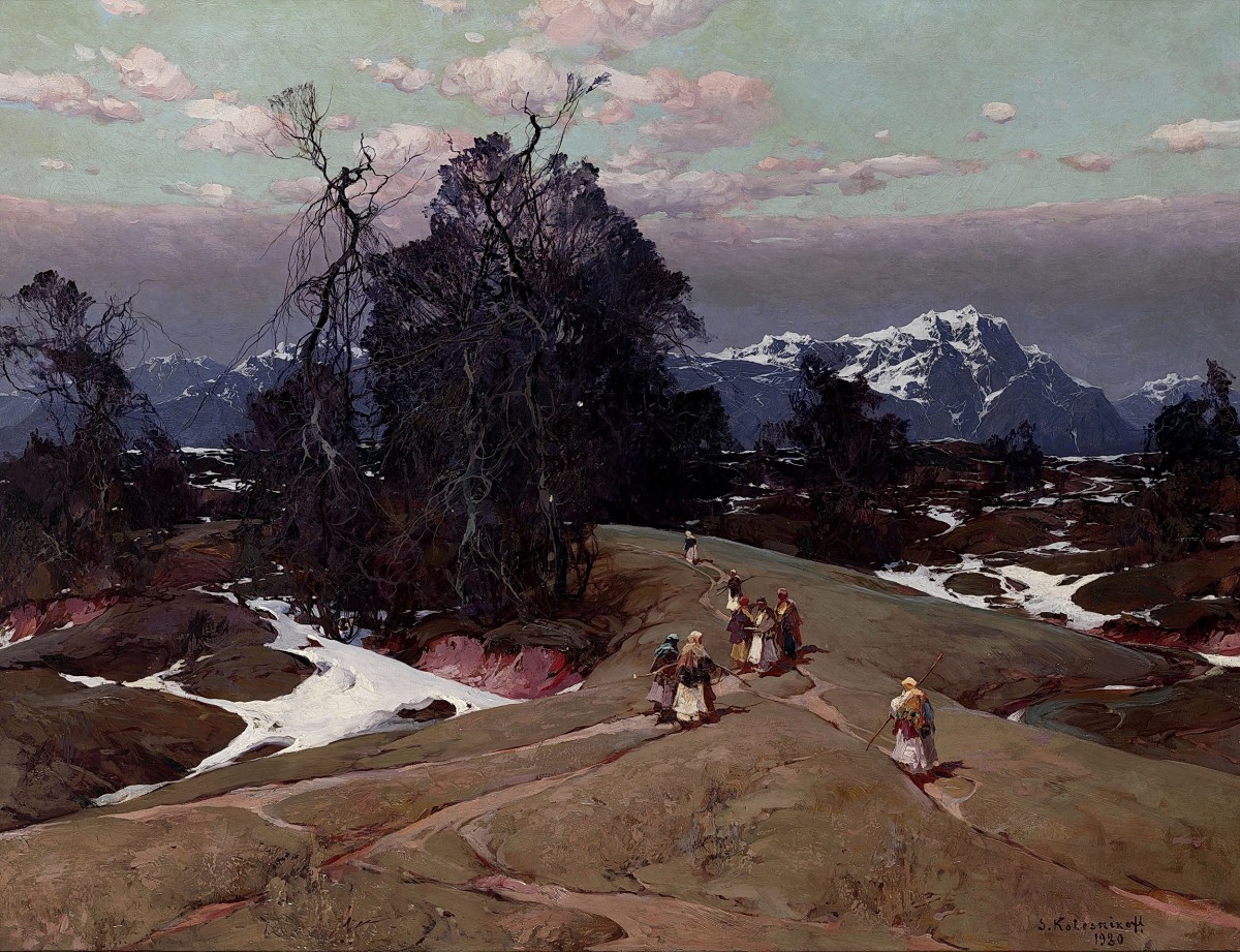 "Painting. Landscape" by Stepan Fedorovitch Kolesnikoff