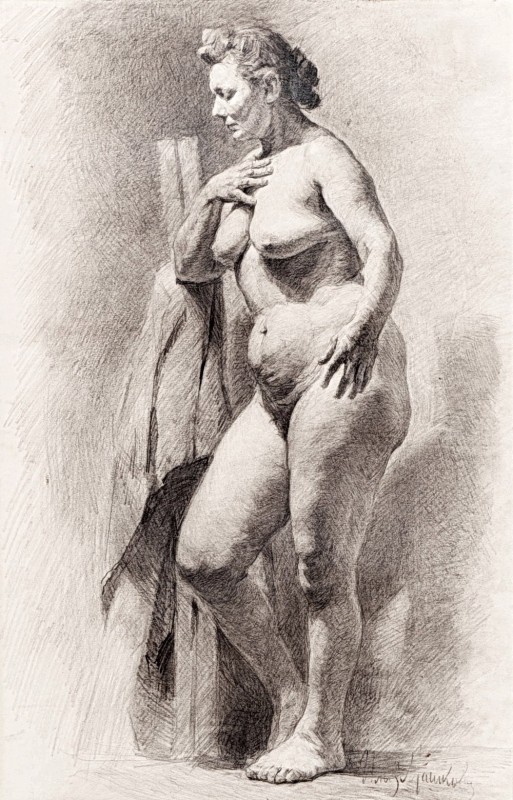 "Drawing. Nude" by Ilya Mashkov