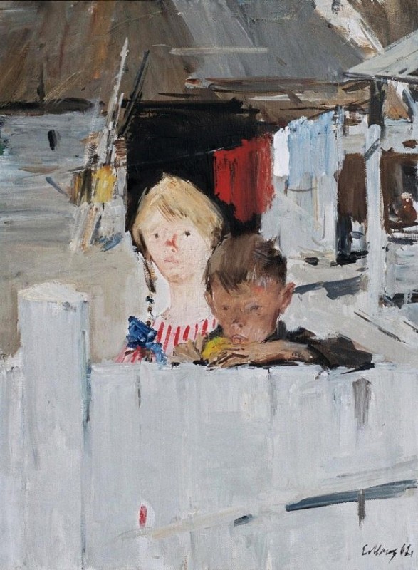 "Композиция. Люди" by Evsey Evseevich Moiseenko