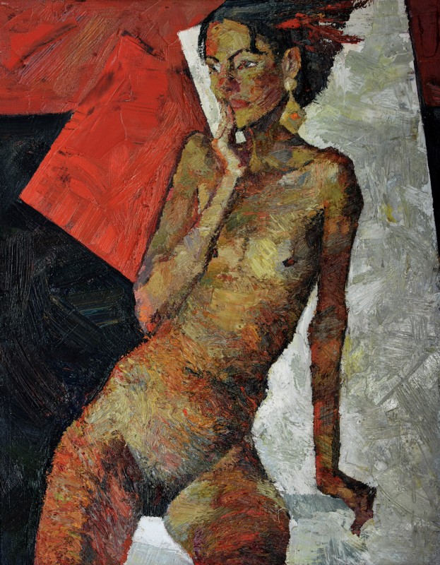 "Seminud" by Carolina Leagul, 2012, 700x550mm, oil on canvas