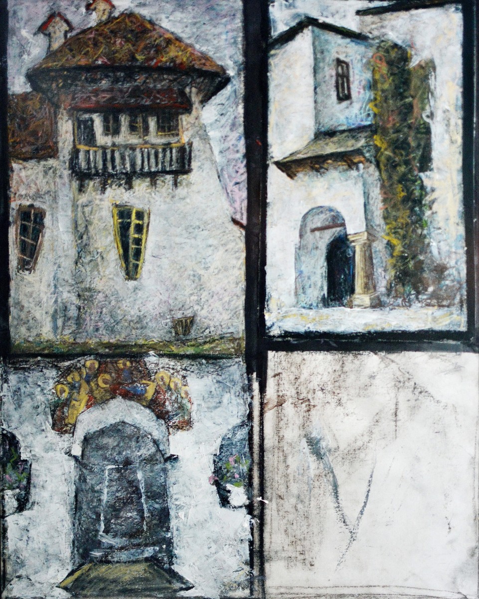 "Рисунок. Пленэр. Продолжительный" by Cristina Dabija, 550x450mm, смешанная техника / бумага