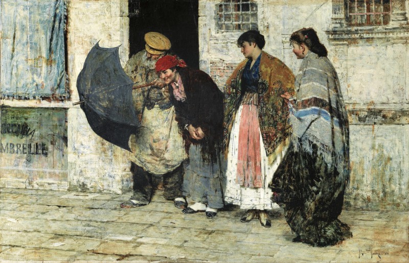 "Composition. People" by Giacomo Favretto