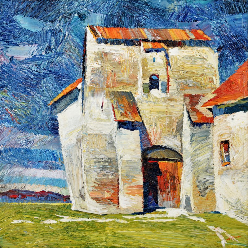 "Cincușor" by Anatol Ghimpu, 2004, 420x420mm, ulei pe pânză