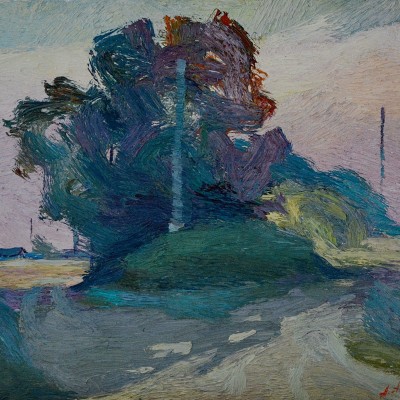 "Vaja" by Anatol Ghimpu, 1999, 400x440mm, ulei pe pânză