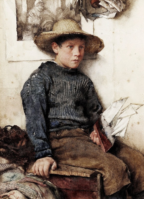 "Compoziție. Figură / semifigură" by Walter Langley