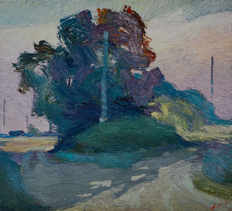 "Vaja" by Anatol Ghimpu, 1999, 400x440mm, oil on canvas