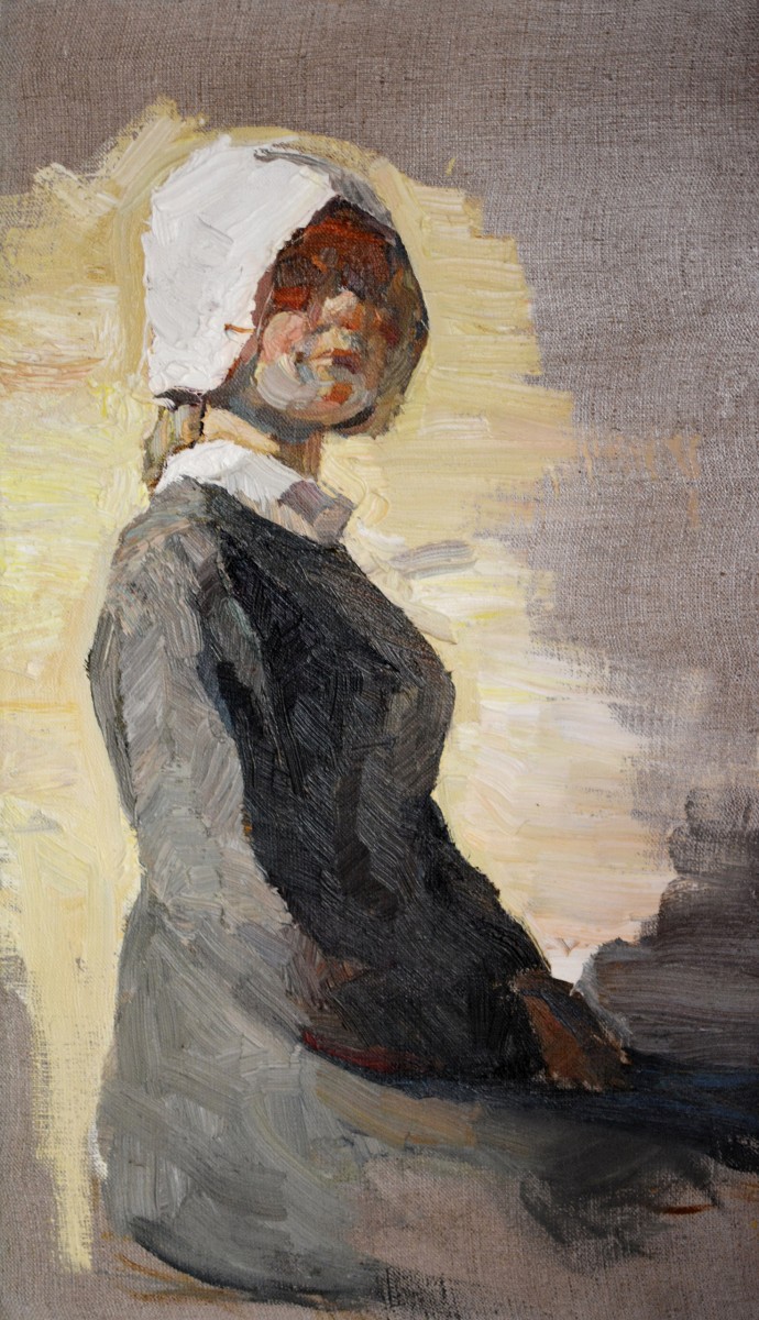 "Figură. Pleinair" by Sorina Păcătos, 2017, 520x300mm, ulei pe pânză