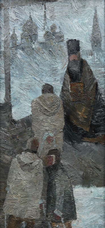 "Композиция. Продолжительный" by Александра Cлапатиуc, 600x300mm, масло / холст
