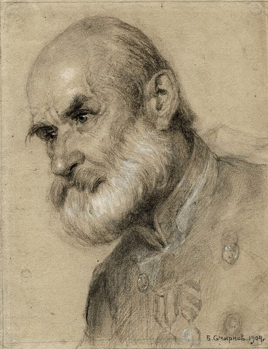 "Drawing. Portrait" by Vasily Sergeyevich Smirnov