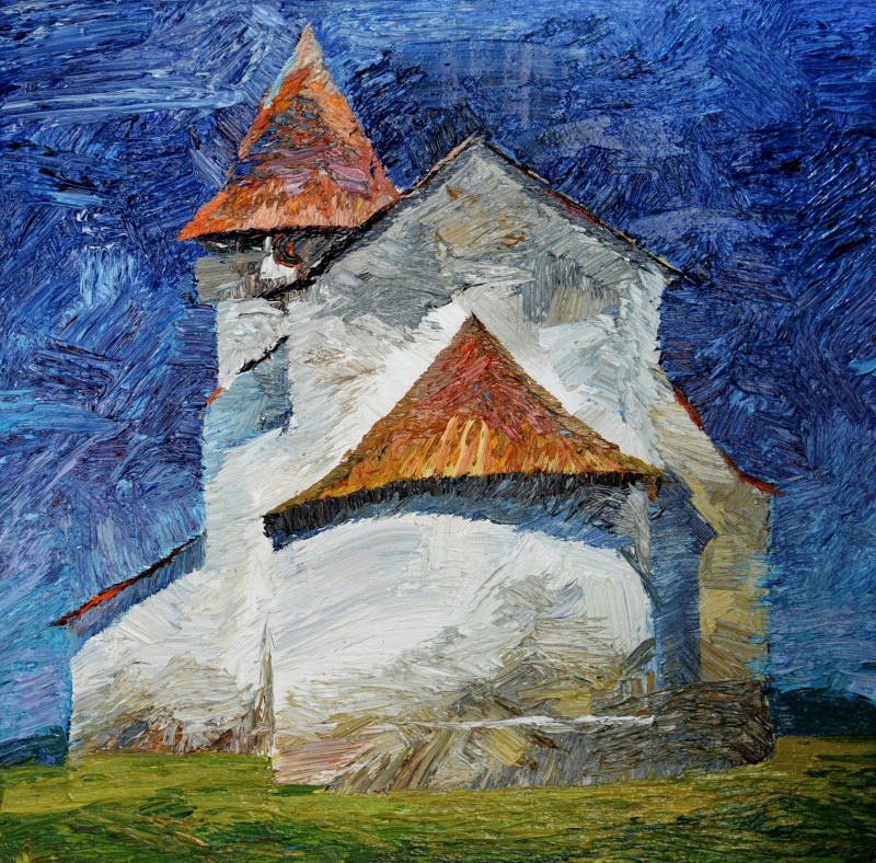 "Живопись. Пленэр. Пленэр в Румынии" by Думитрица Знаида, масло / холст